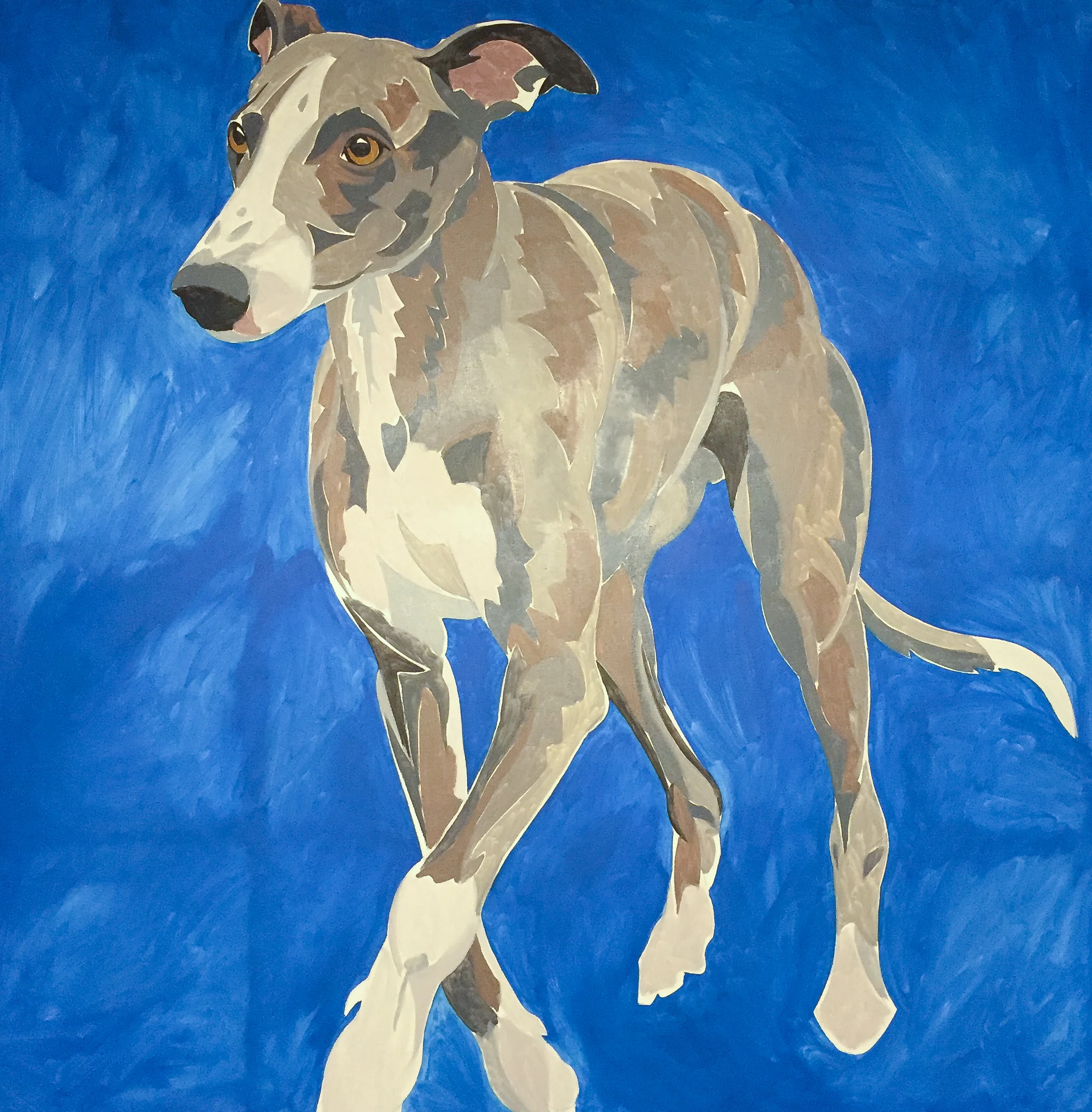 Blue Whippet 2 — Sam Charles Art